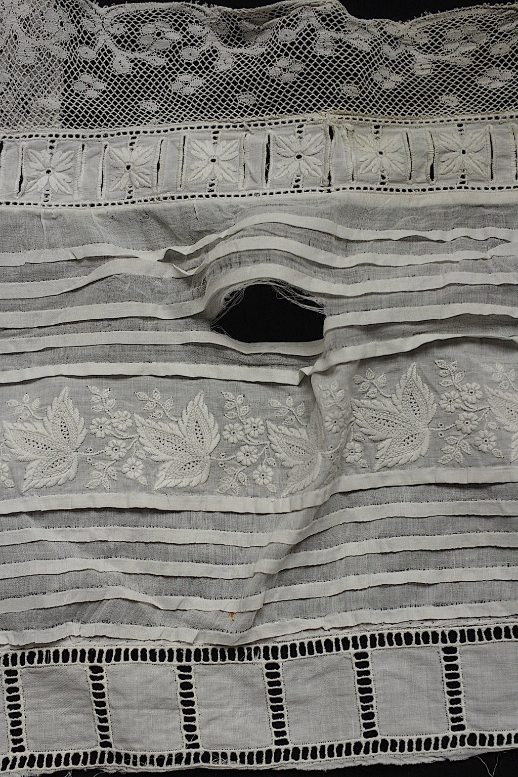 Dentelle ancienne, dentelle ancienne, chutes, broderie