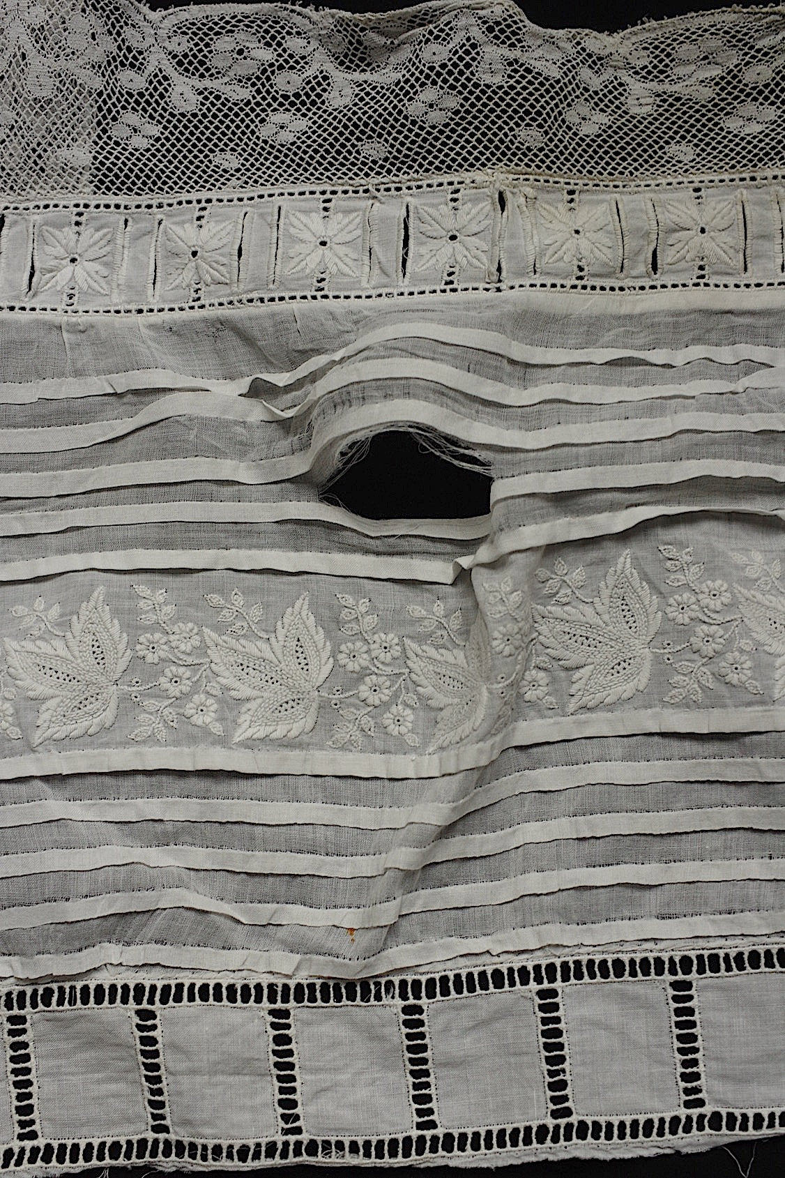 Dentelle ancienne, dentelle ancienne, chutes, broderie