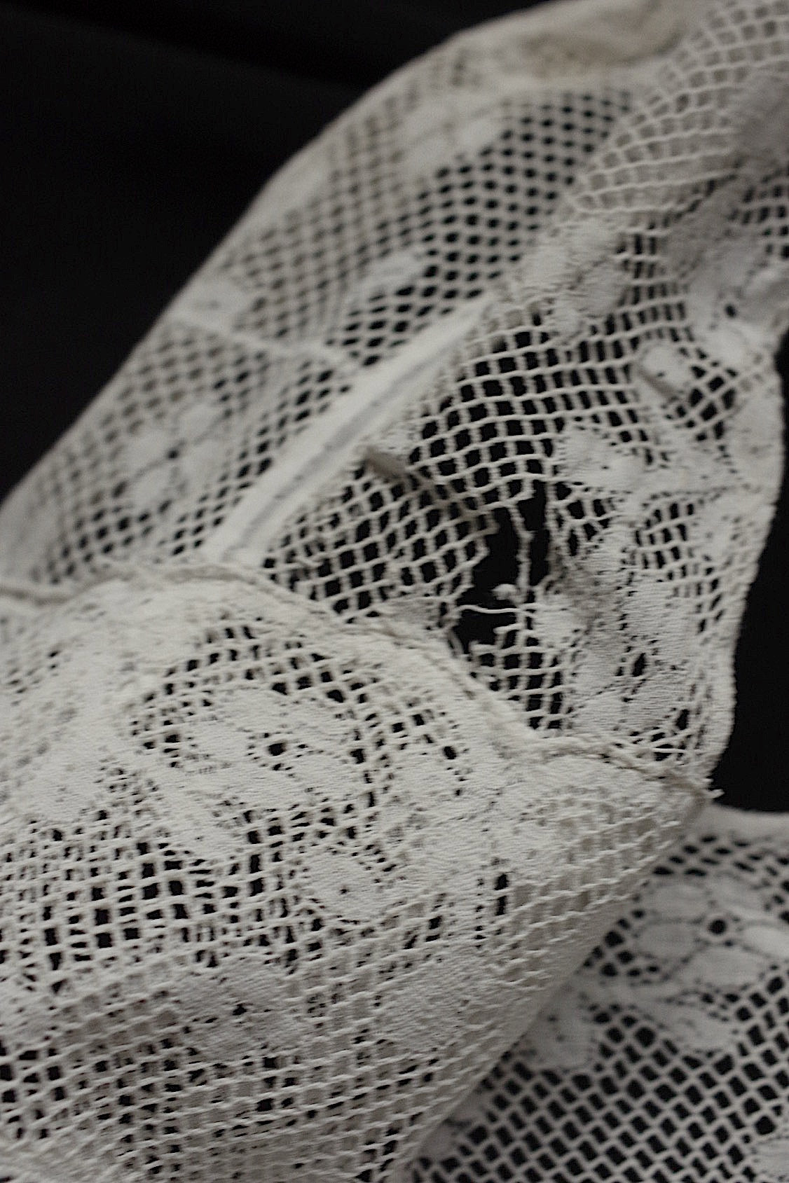 Dentelle ancienne, dentelle ancienne, chutes, broderie