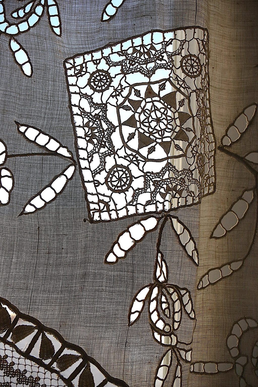 アンティークカーテン　rideau antique リネン