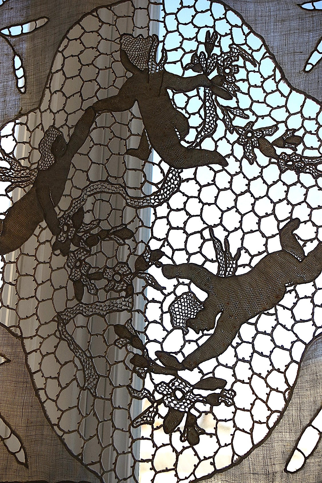 アンティークカーテン　rideau antique リネン