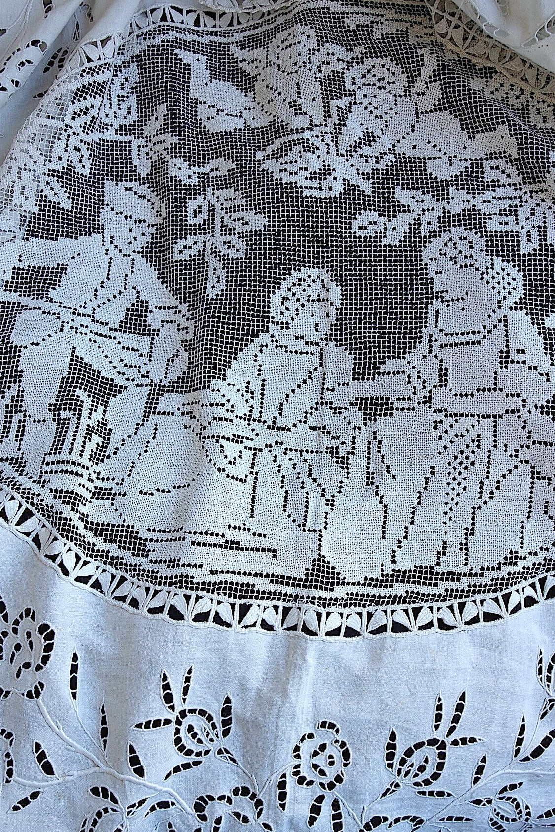 アンティークカーテン　rideau antique リネン