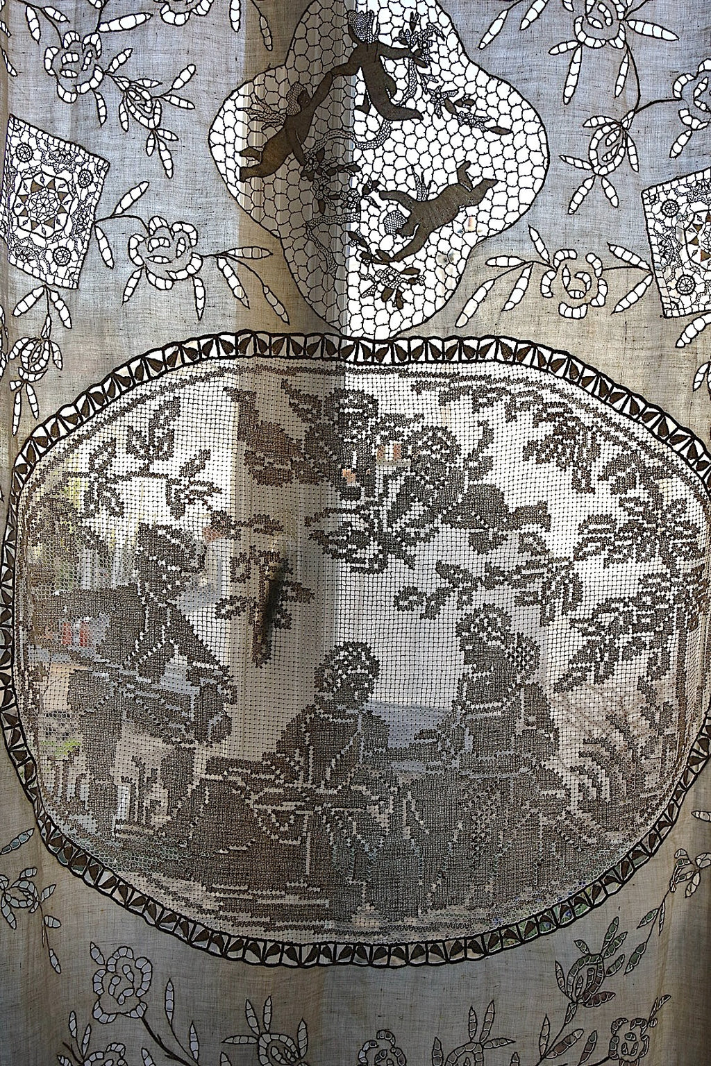 アンティークカーテン　rideau antique リネン