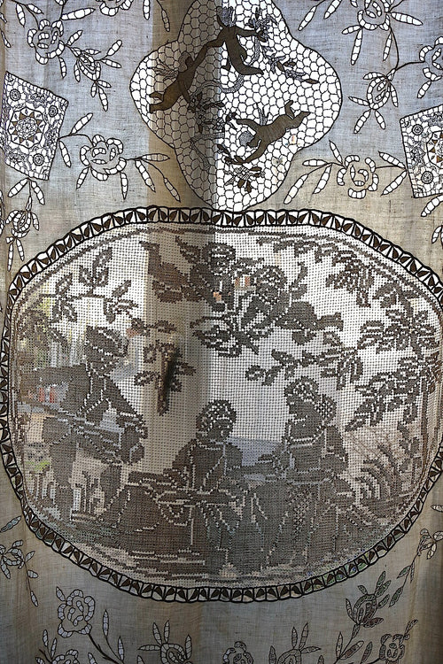 rideaux anciens en lin ancien