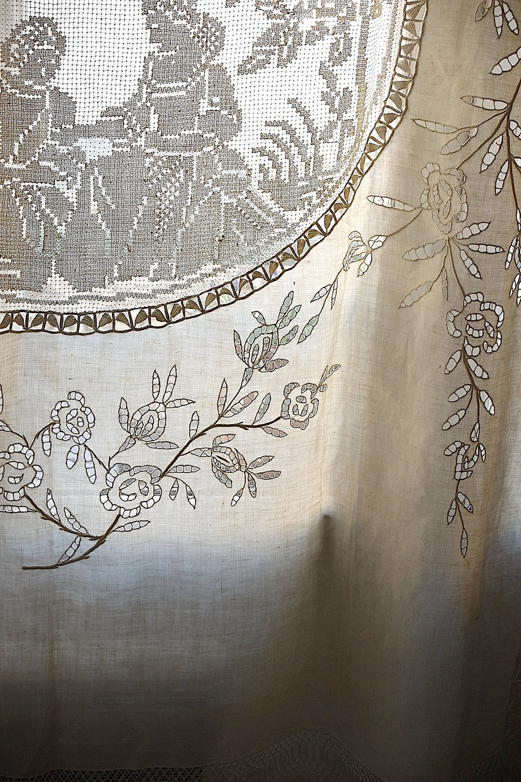 アンティークカーテン　rideau antique リネン