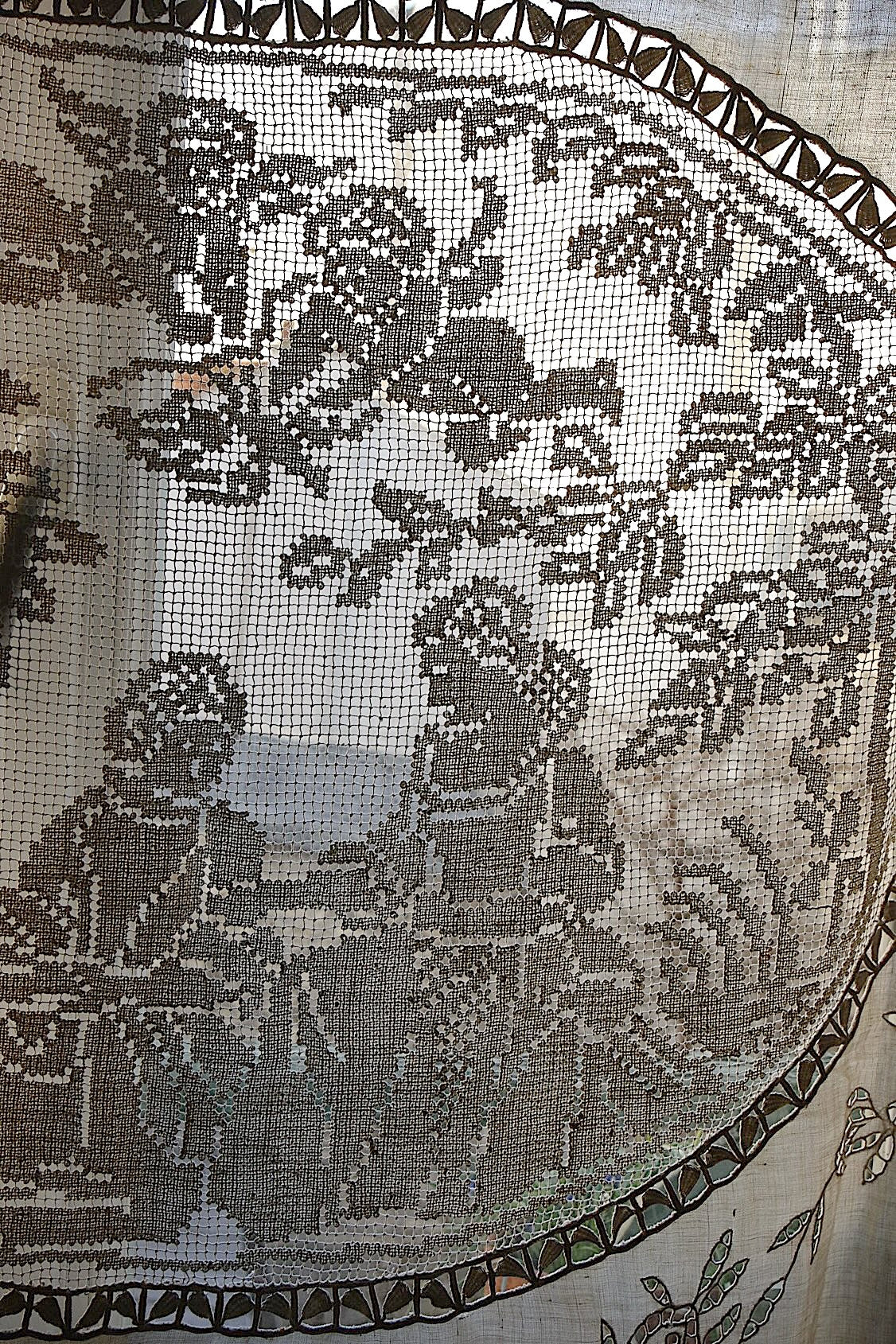 アンティークカーテン　rideau antique リネン