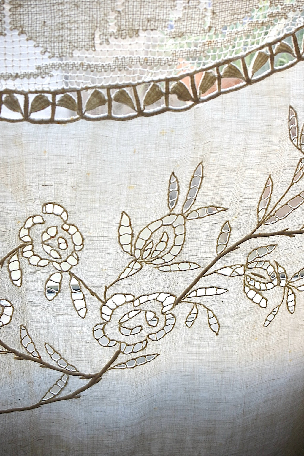 アンティークカーテン　rideau antique リネン