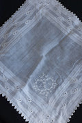 アンティークレース　mouchoir ancien 刺繍ハンカチ1