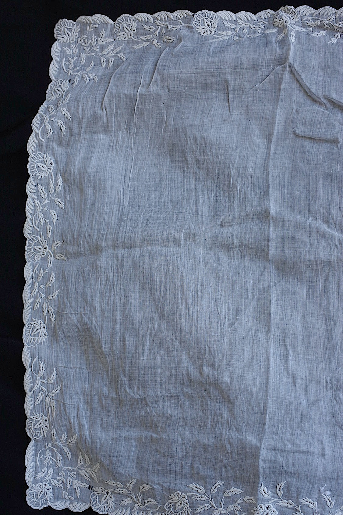 Mouchoir ancien en dentelle ancien mouchoir brodé 2