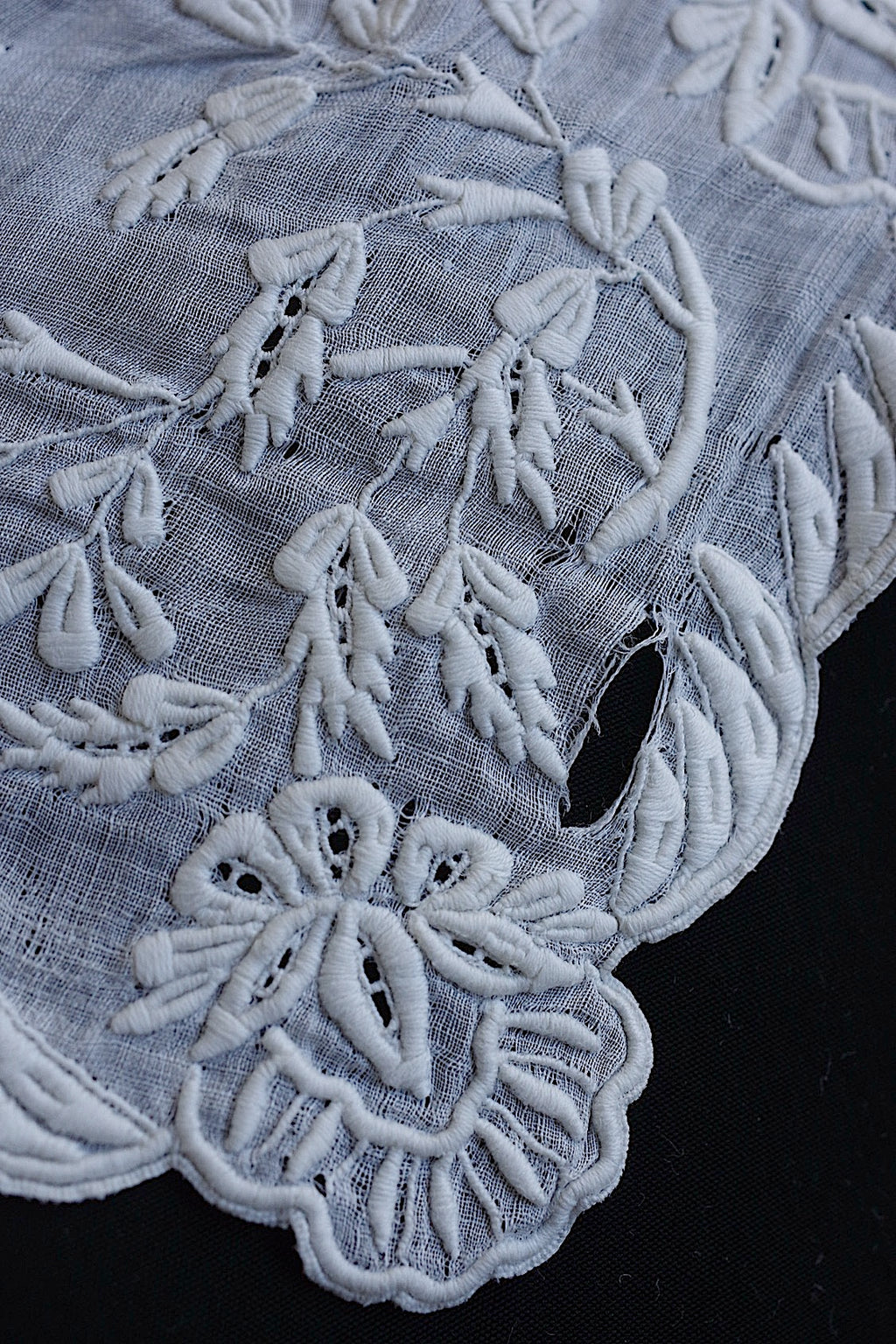 Mouchoir ancien en dentelle ancien mouchoir brodé 2