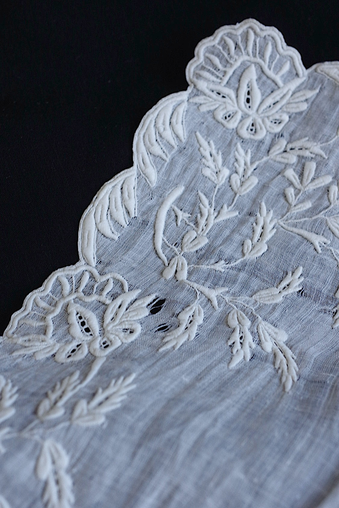 Mouchoir ancien en dentelle ancien mouchoir brodé 2