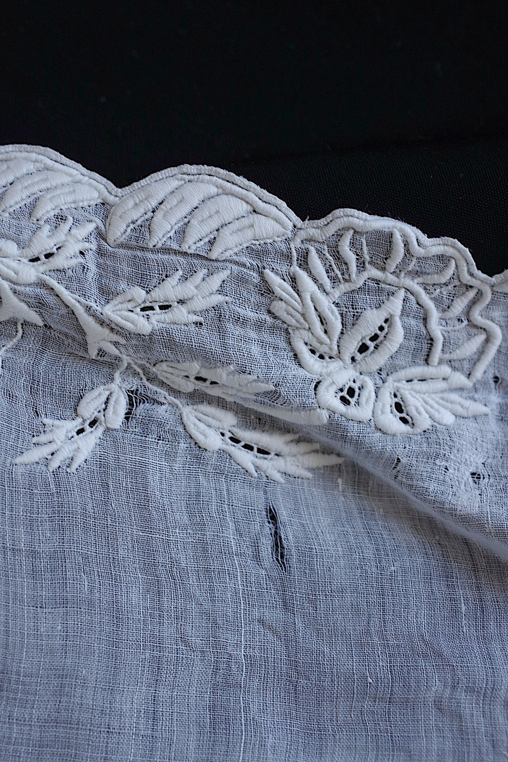 Mouchoir ancien en dentelle ancien mouchoir brodé 2