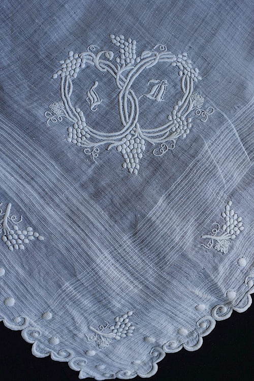Mouchoir ancien en dentelle ancien mouchoir brodé 3