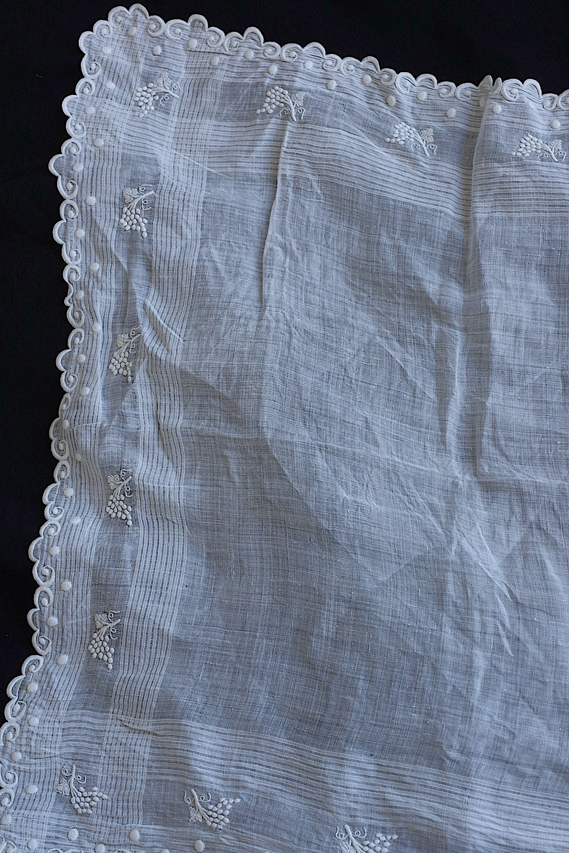 Mouchoir ancien en dentelle ancien mouchoir brodé 3