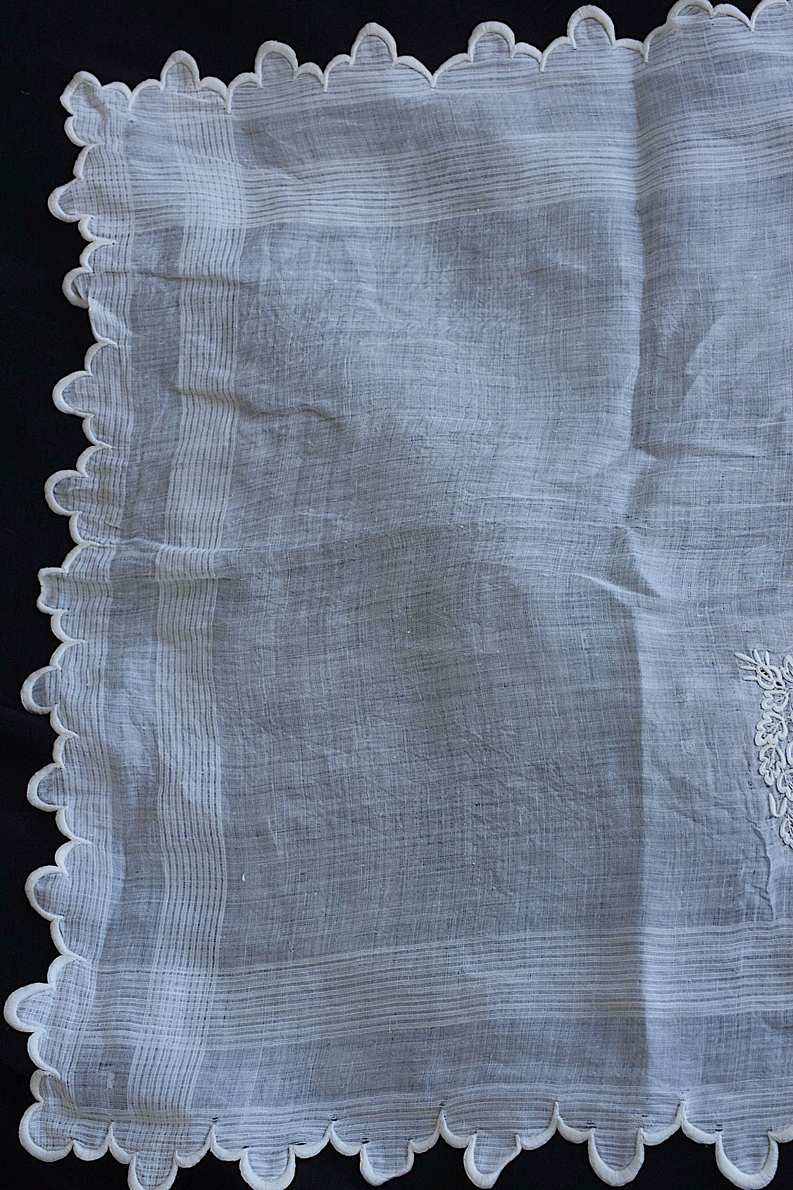 Mouchoir ancien en dentelle ancien mouchoir brodé 4