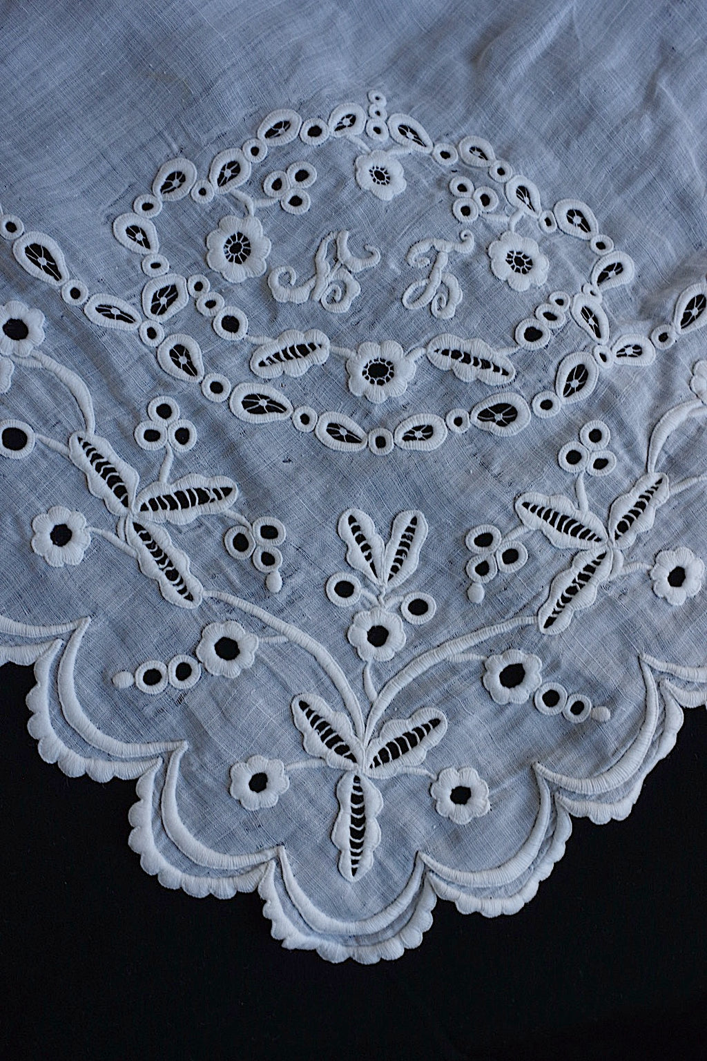 Mouchoir en dentelle antique ancien mouchoir brodé 5 lot