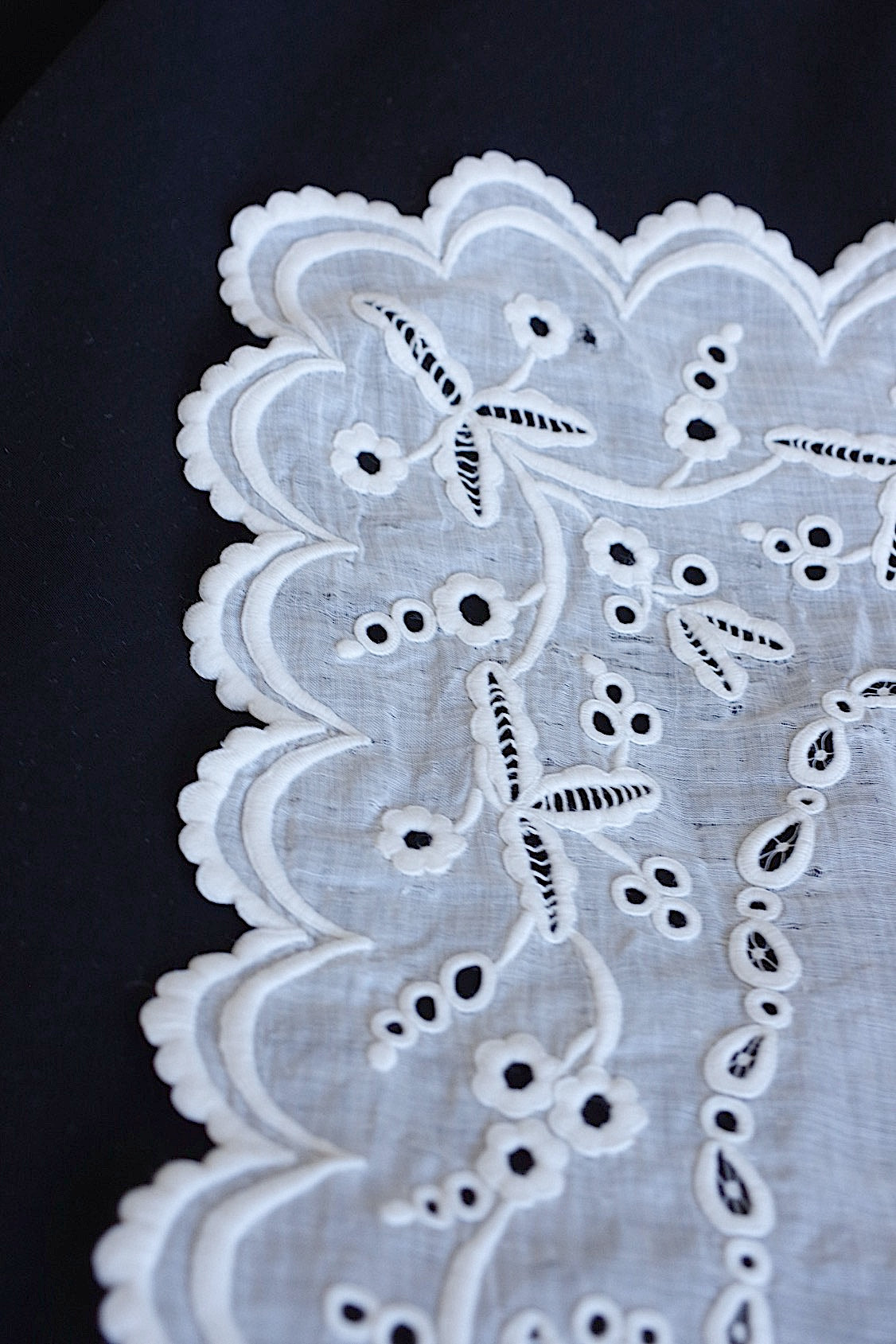 Mouchoir en dentelle antique ancien mouchoir brodé 5 lot