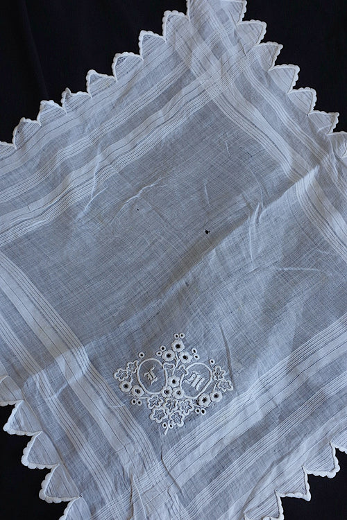 Mouchoir en dentelle antique ancien mouchoir brodé 5 lot