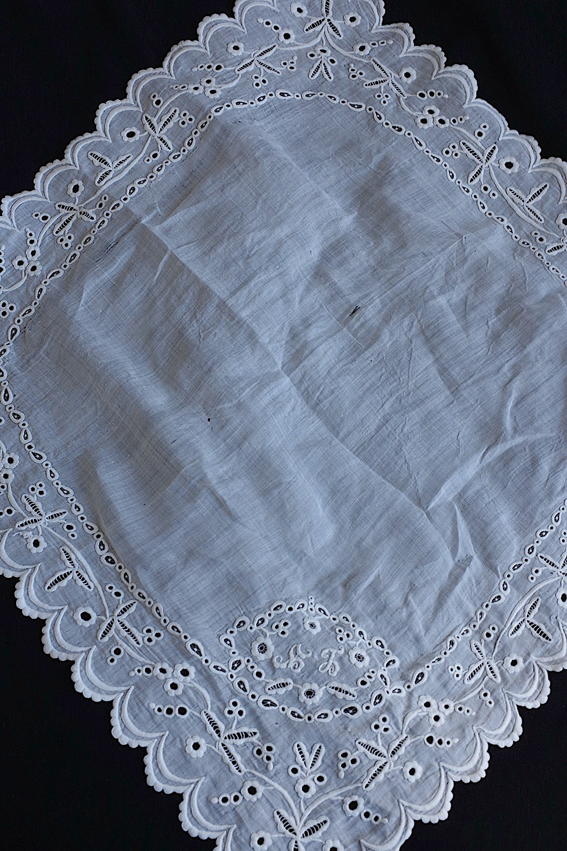 Mouchoir en dentelle antique ancien mouchoir brodé 5 lot