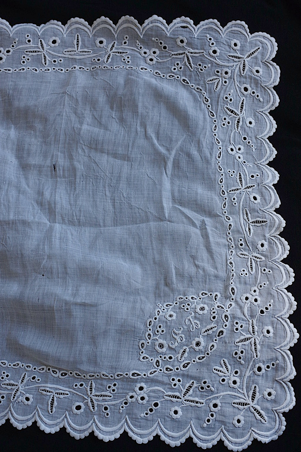 Mouchoir en dentelle antique ancien mouchoir brodé 5 lot