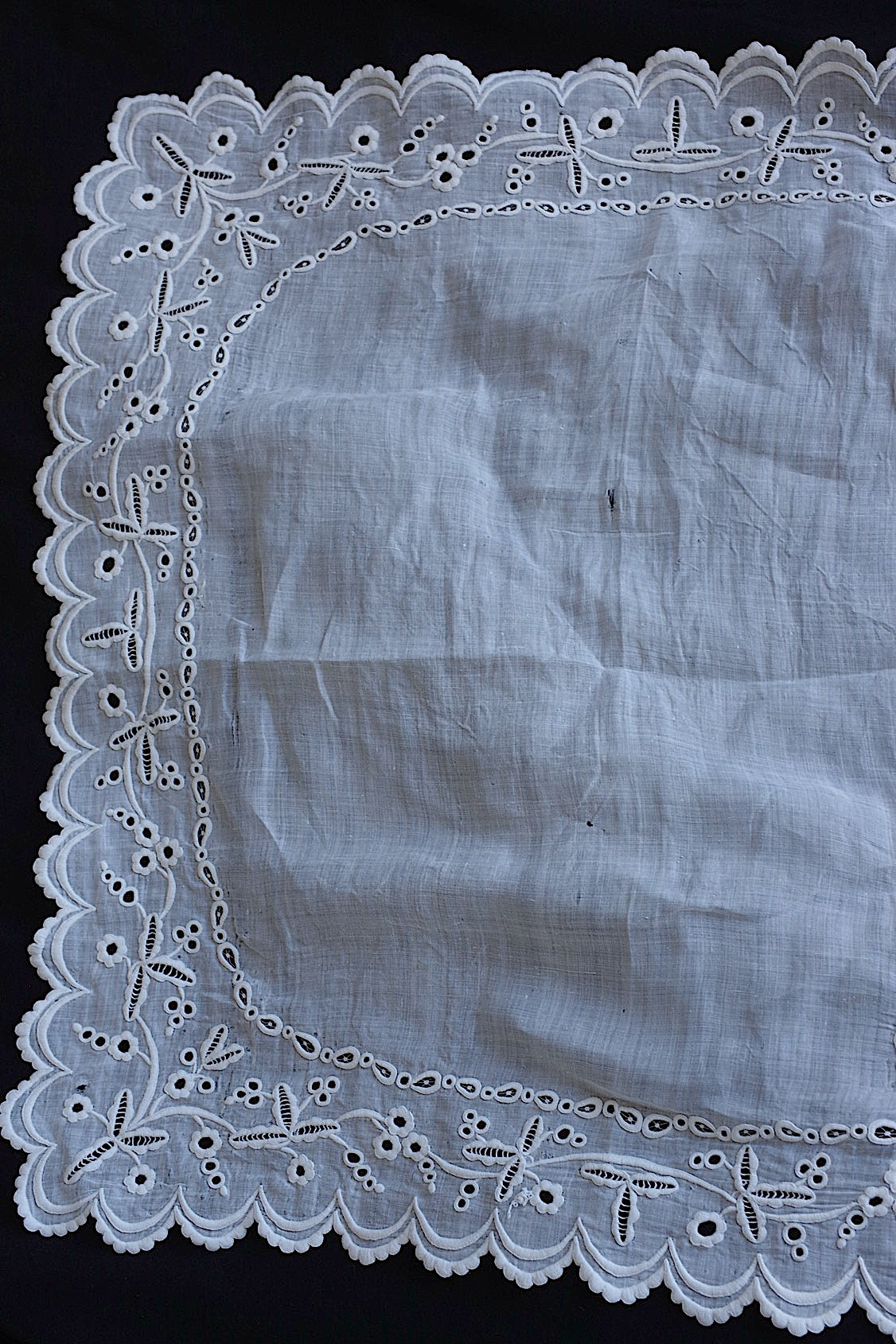 Mouchoir en dentelle antique ancien mouchoir brodé 5 lot