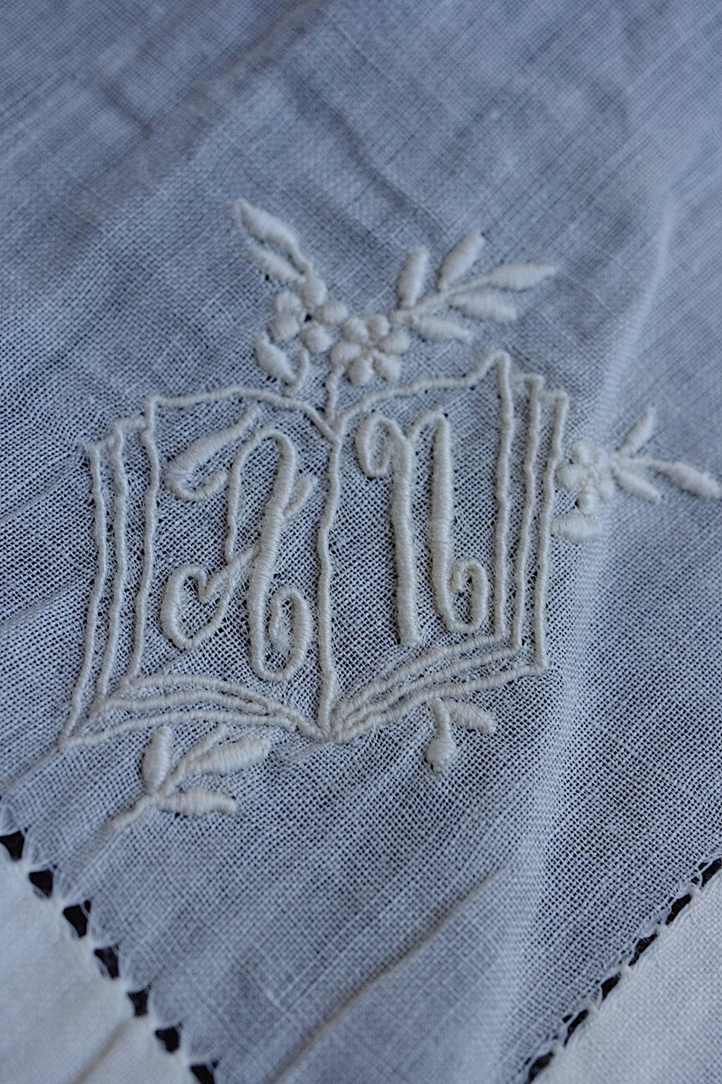 Antique lace mouchoir ancien embroidered handkerchief 6 lot