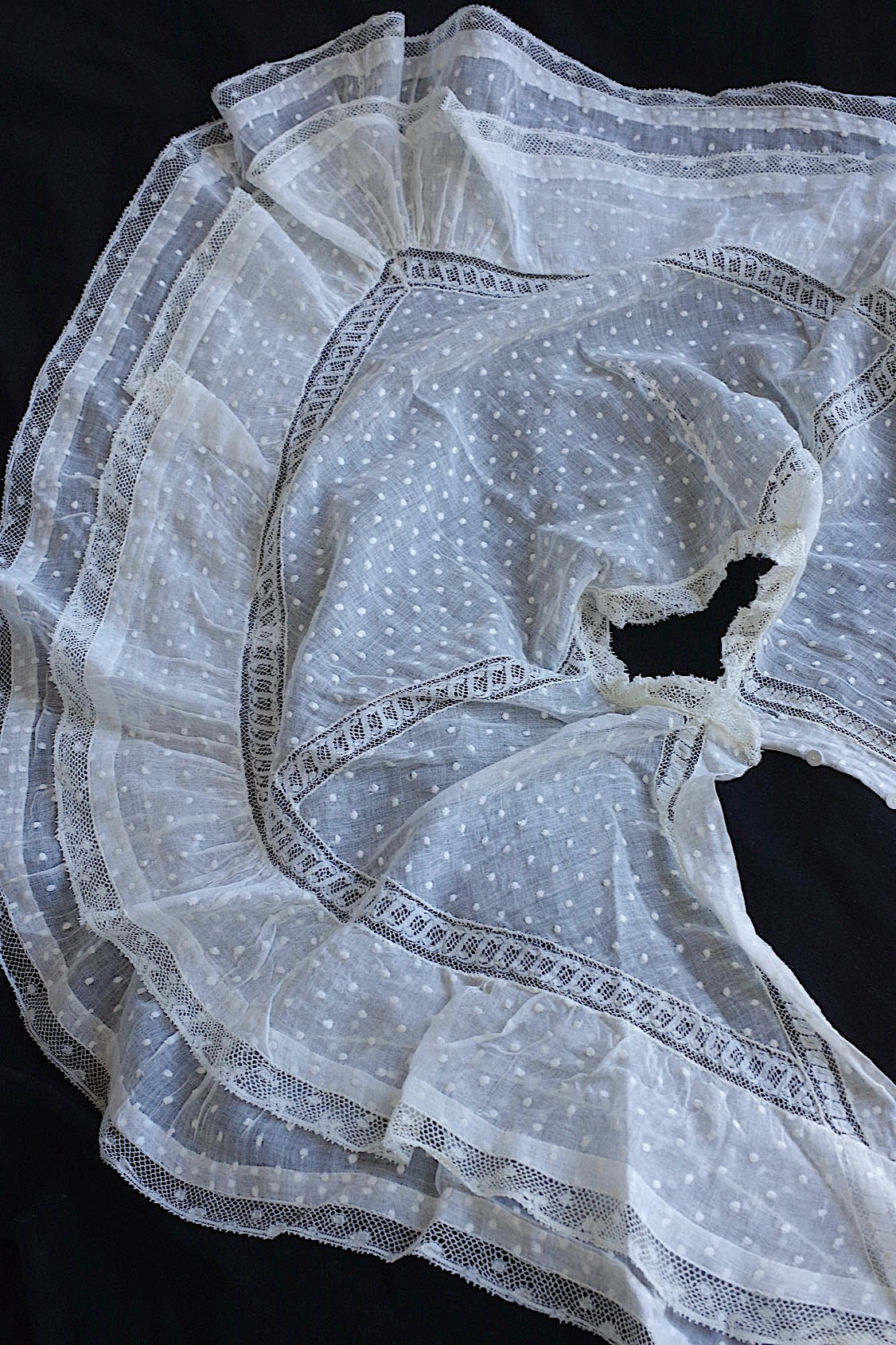 Col dentelle ancienne dentelle ancienne cape