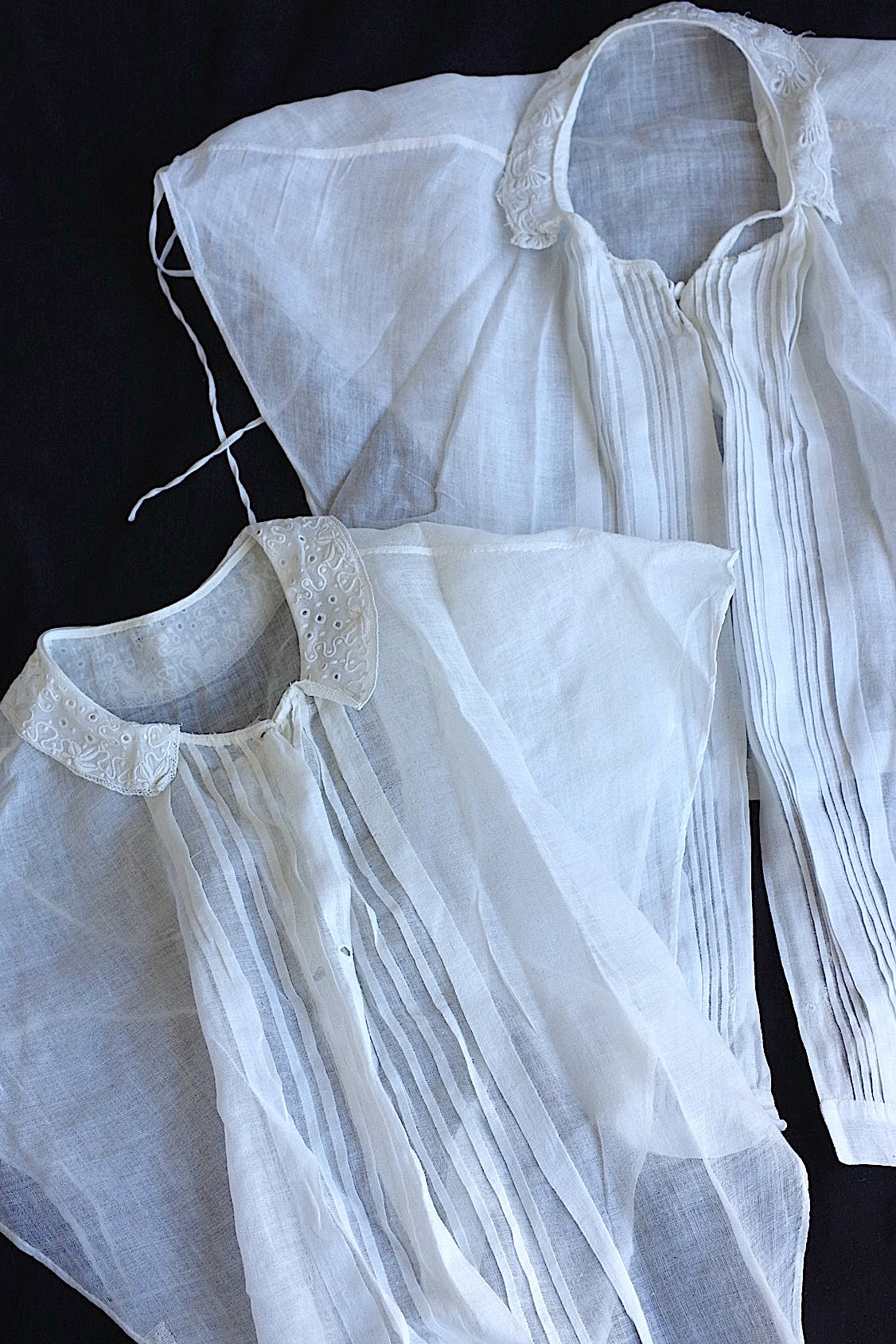 Lot antique de plastron en dentelle antique