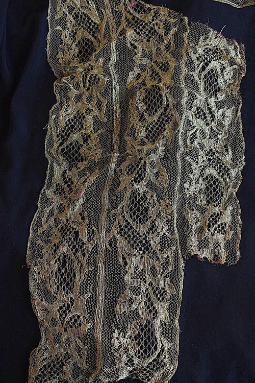 Antique lace dentelle ancienne metal lace scraps lot