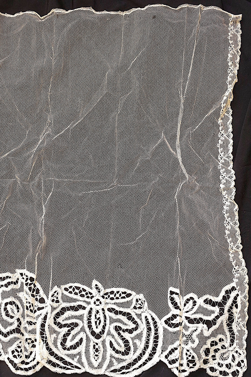 Voile dentelle dentelle ancienne tulle antique