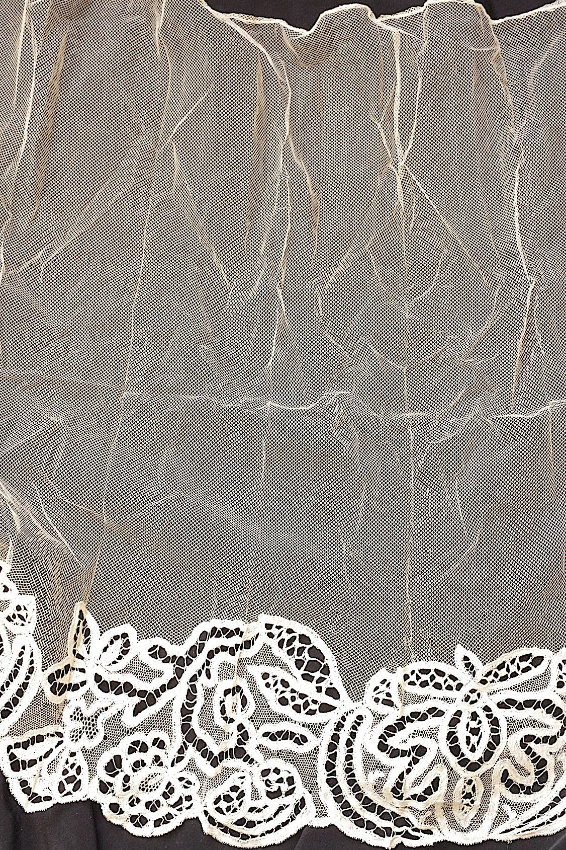 Voile dentelle dentelle ancienne tulle antique