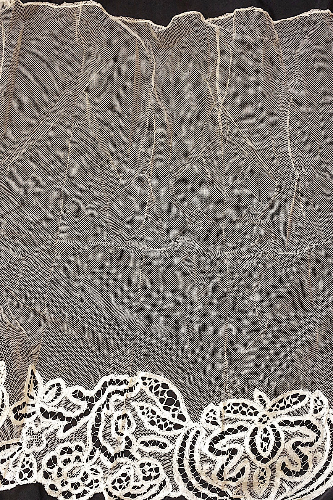 Voile dentelle dentelle ancienne tulle antique