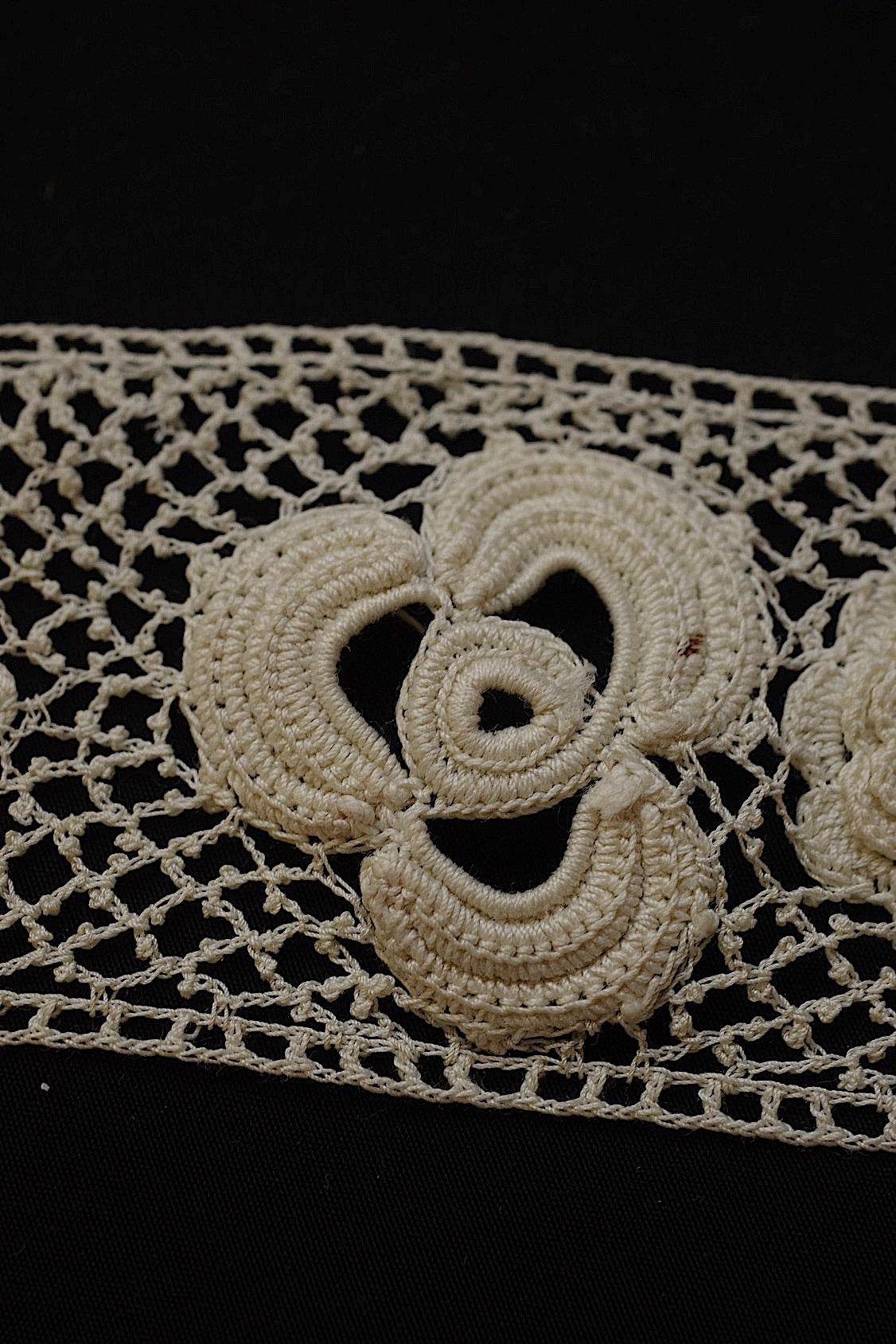 アンティークレース dentelle ancienne クロシェレース197cm136cm- .FR