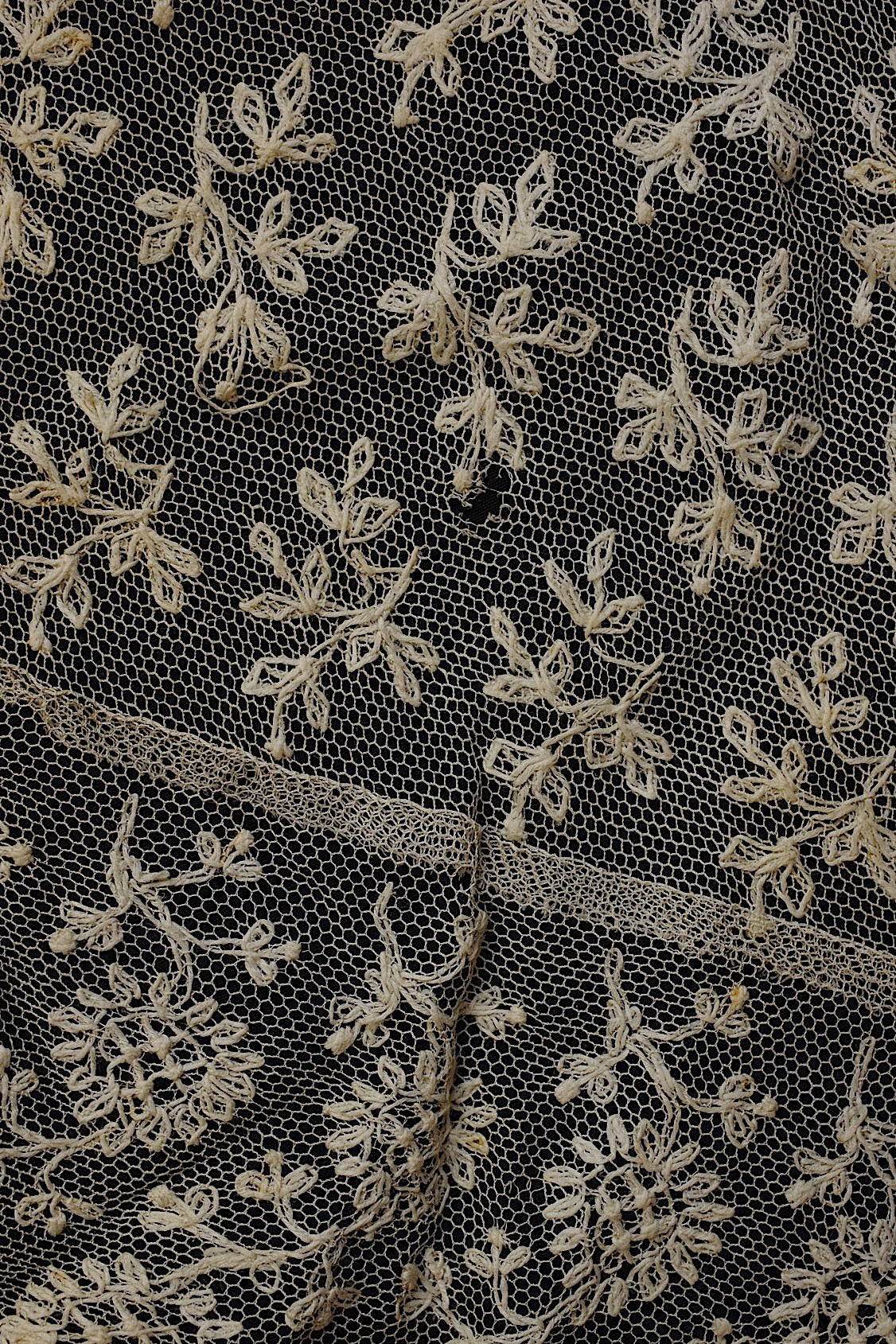 Tissu châle dentelle ancienne ancienne