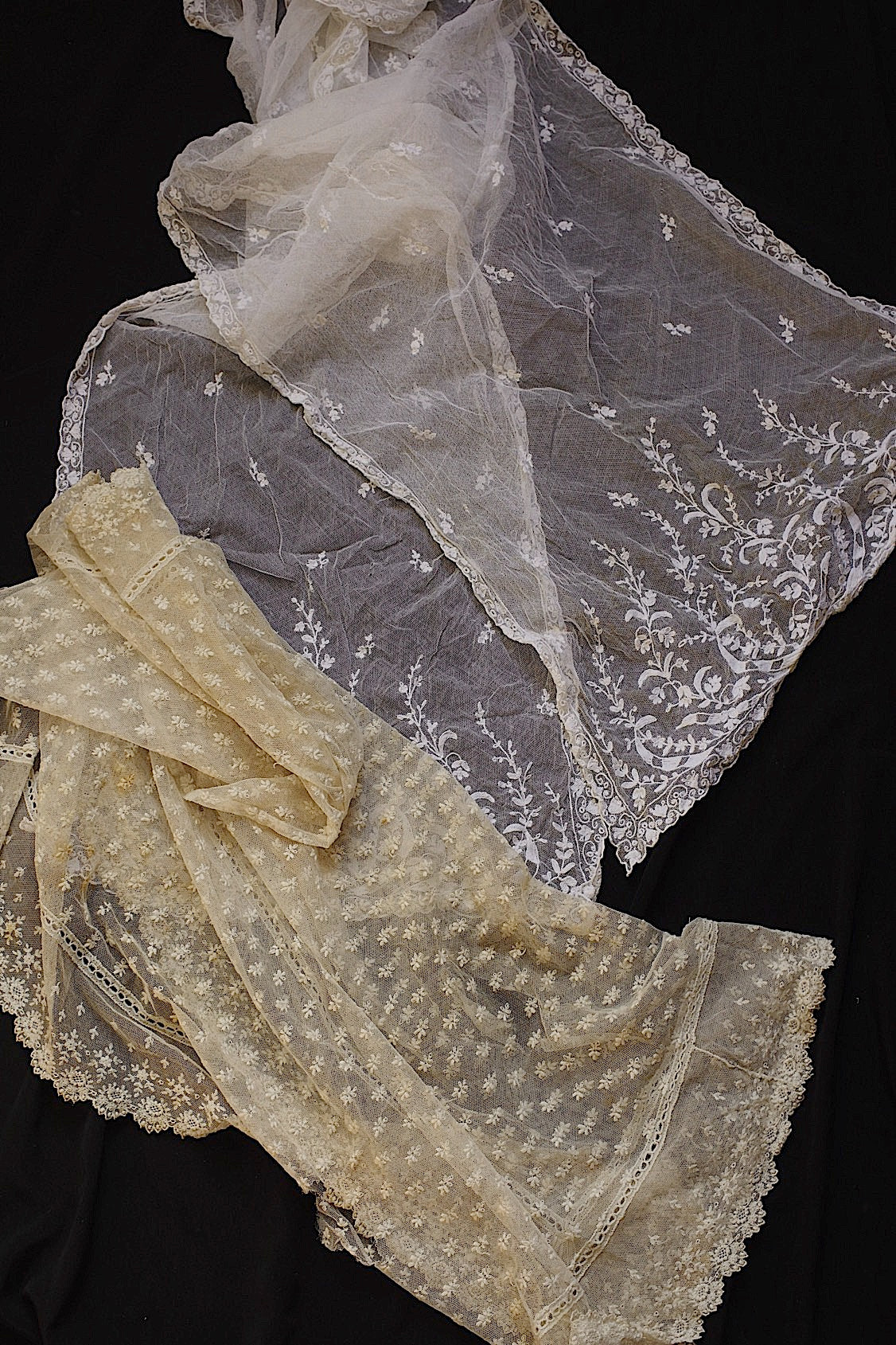 Tissu dentelle ancienne dentelle ancienne voile