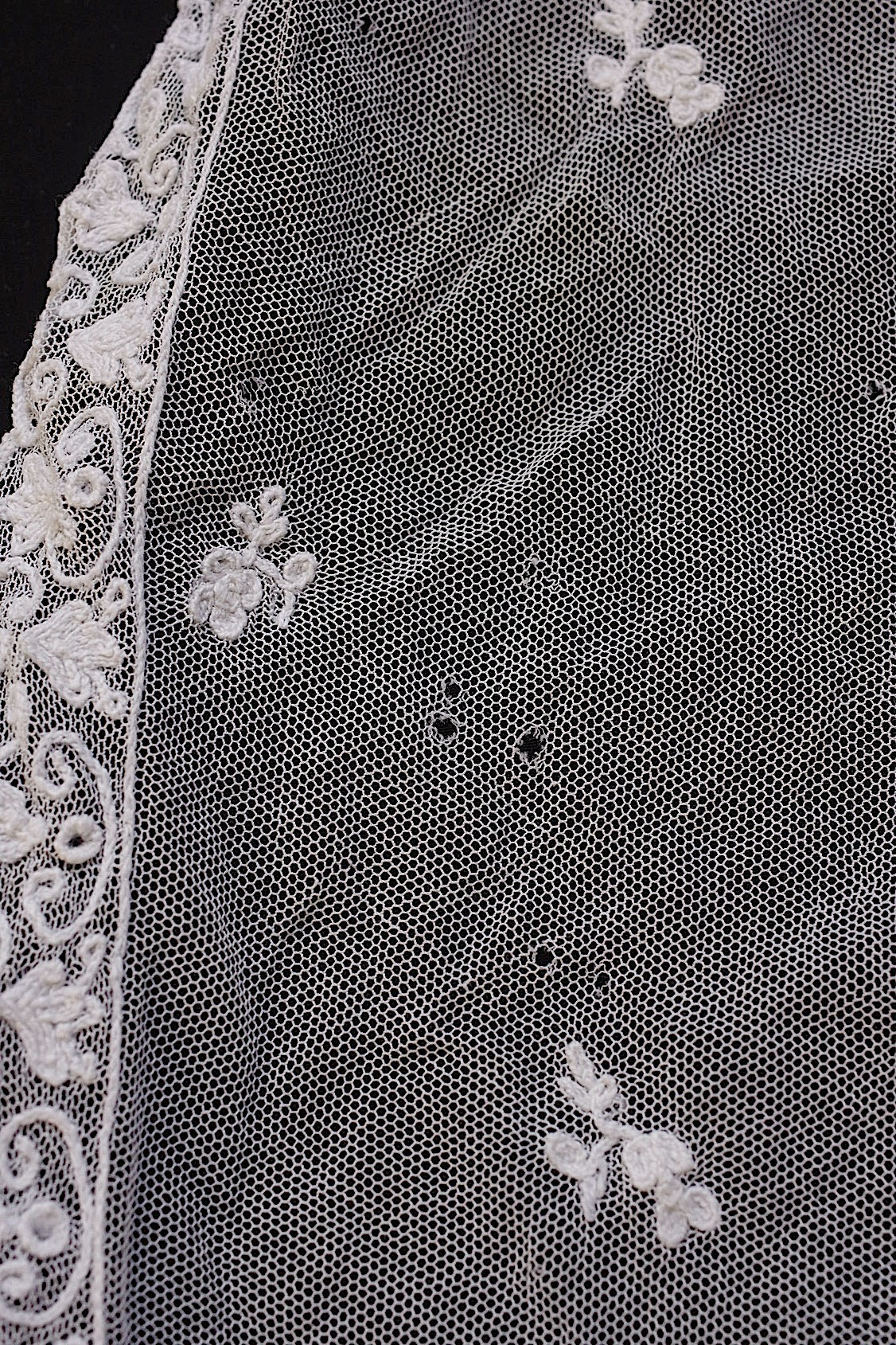 Tissu dentelle ancienne dentelle ancienne voile