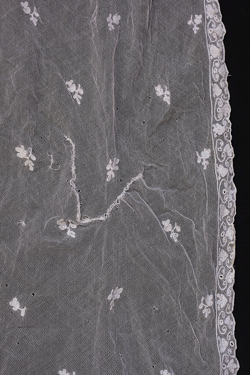 Tissu dentelle ancienne dentelle ancienne voile