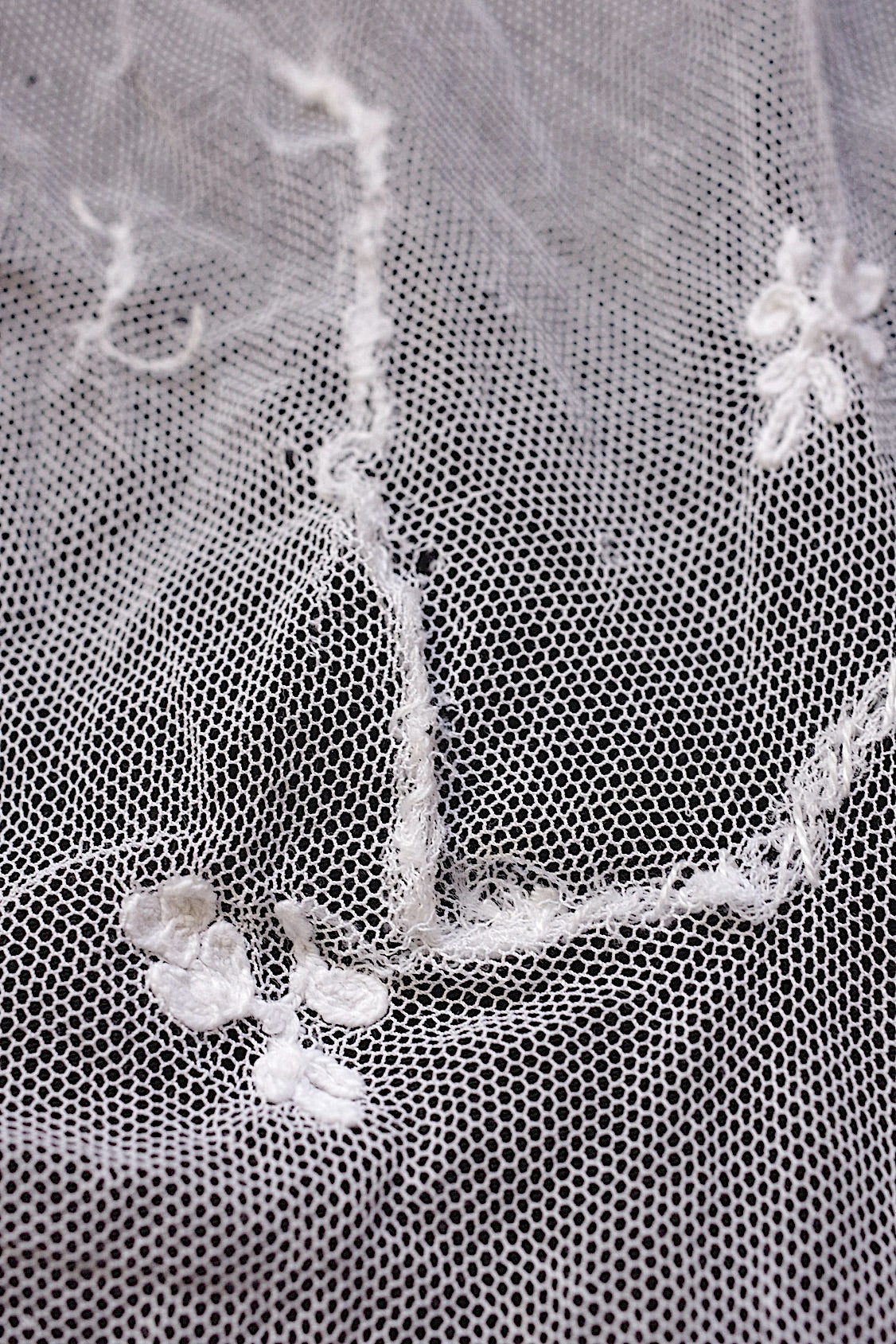 Tissu dentelle ancienne dentelle ancienne voile