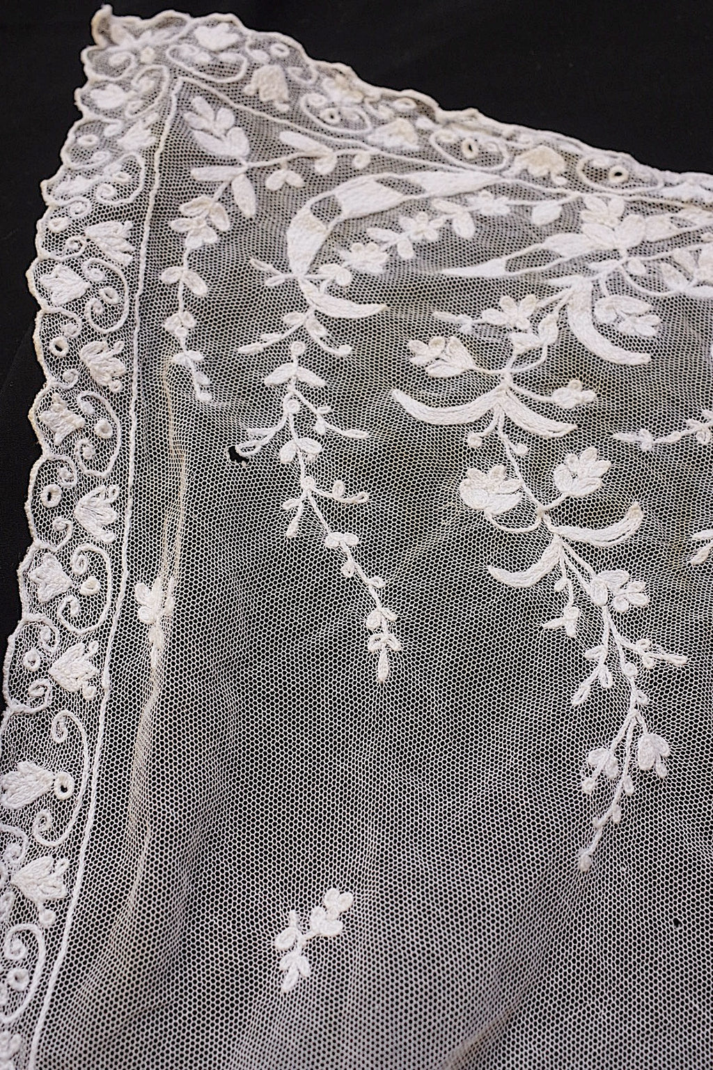 Tissu dentelle ancienne dentelle ancienne voile