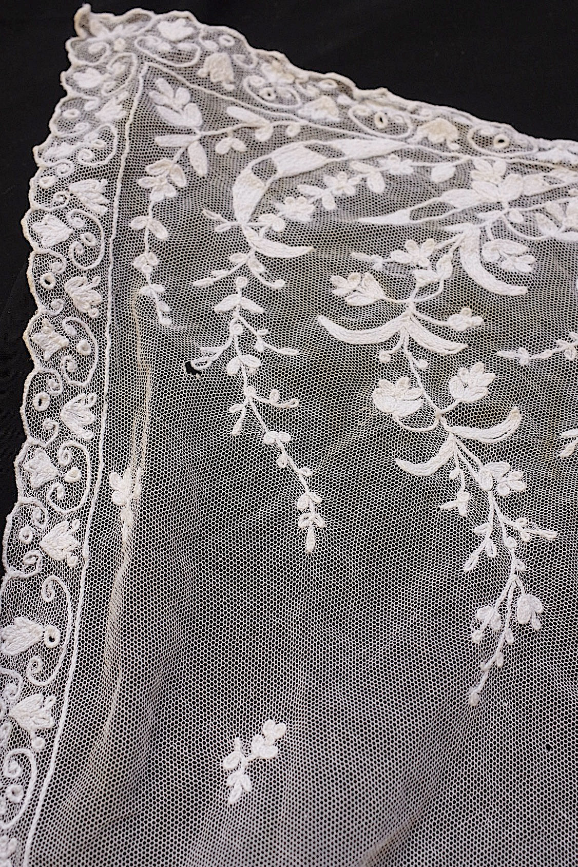 Tissu dentelle ancienne dentelle ancienne voile