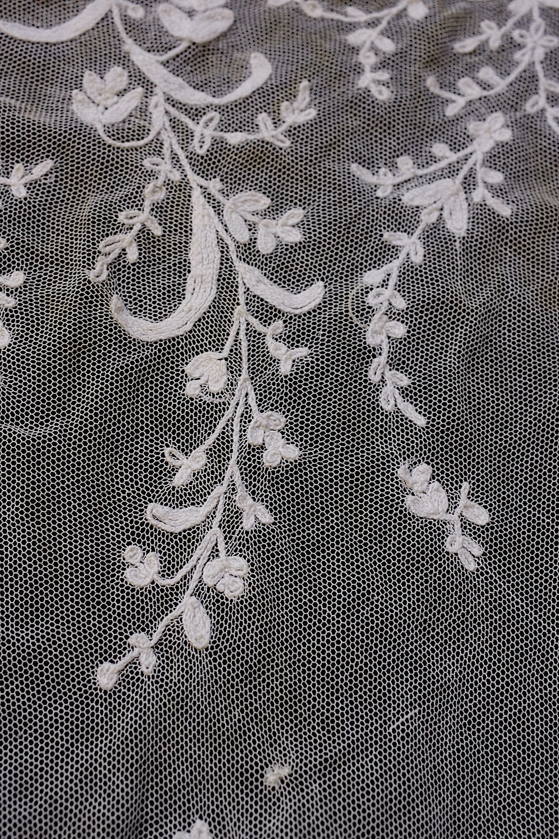 Tissu dentelle ancienne dentelle ancienne voile