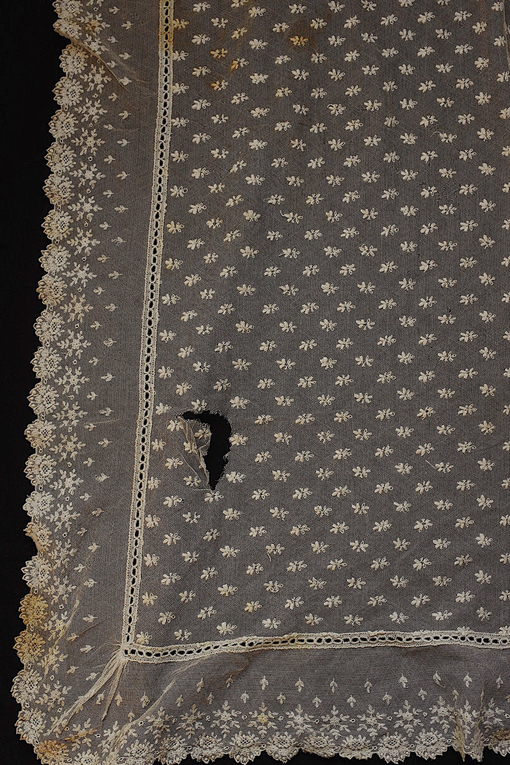 Tissu dentelle ancienne dentelle ancienne voile