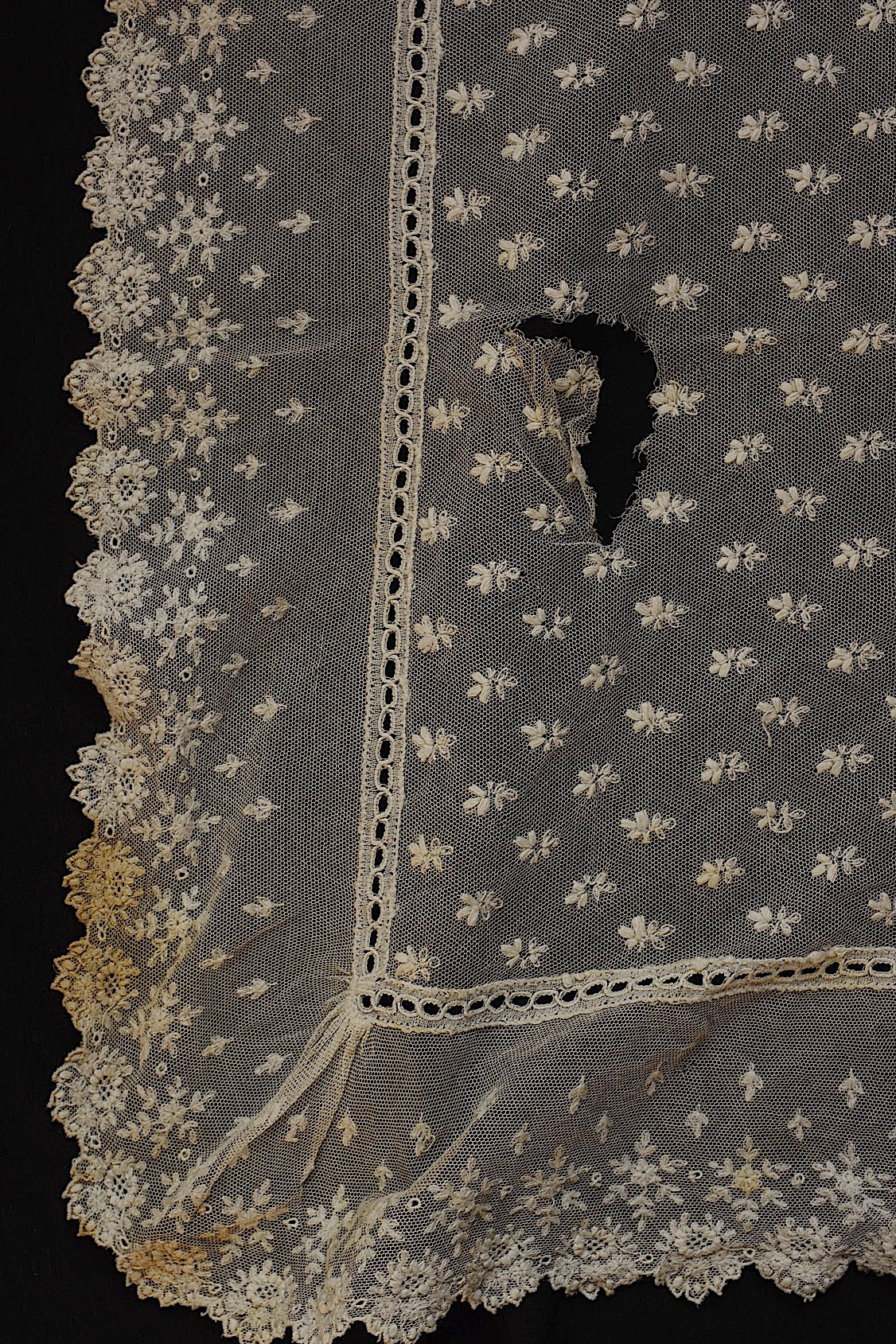 Tissu dentelle ancienne dentelle ancienne voile