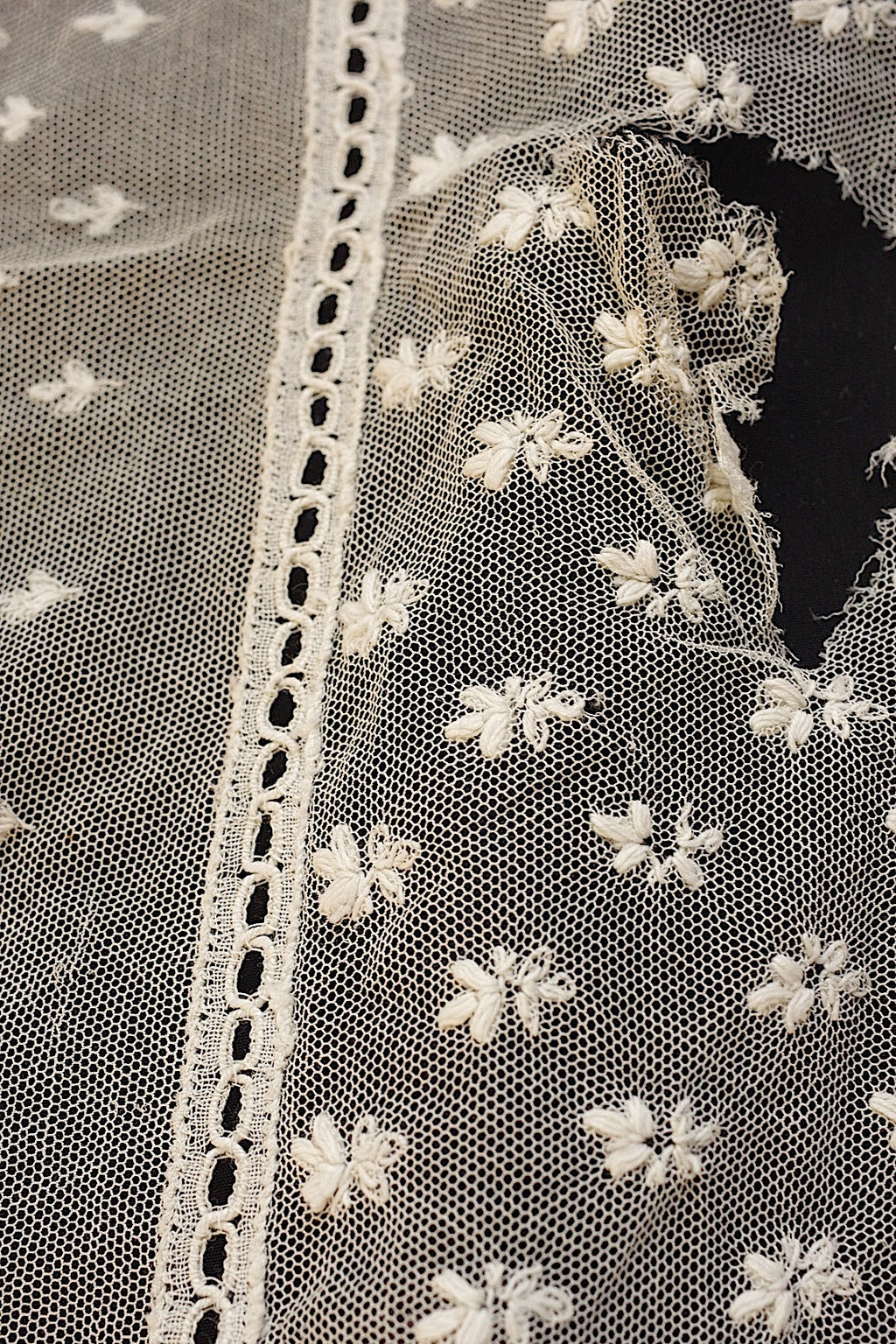 Tissu dentelle ancienne dentelle ancienne voile