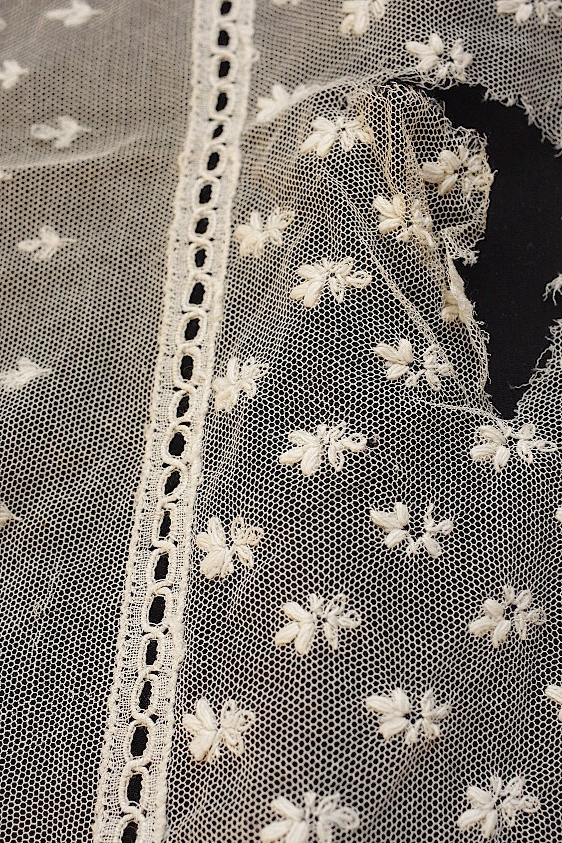 Tissu dentelle ancienne dentelle ancienne voile