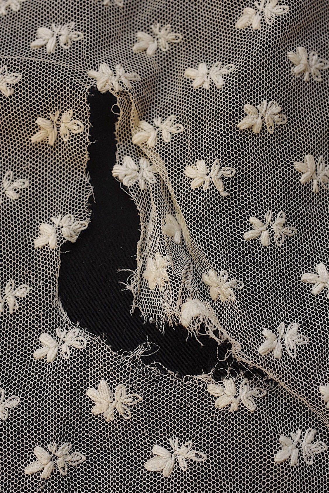 Tissu dentelle ancienne dentelle ancienne voile