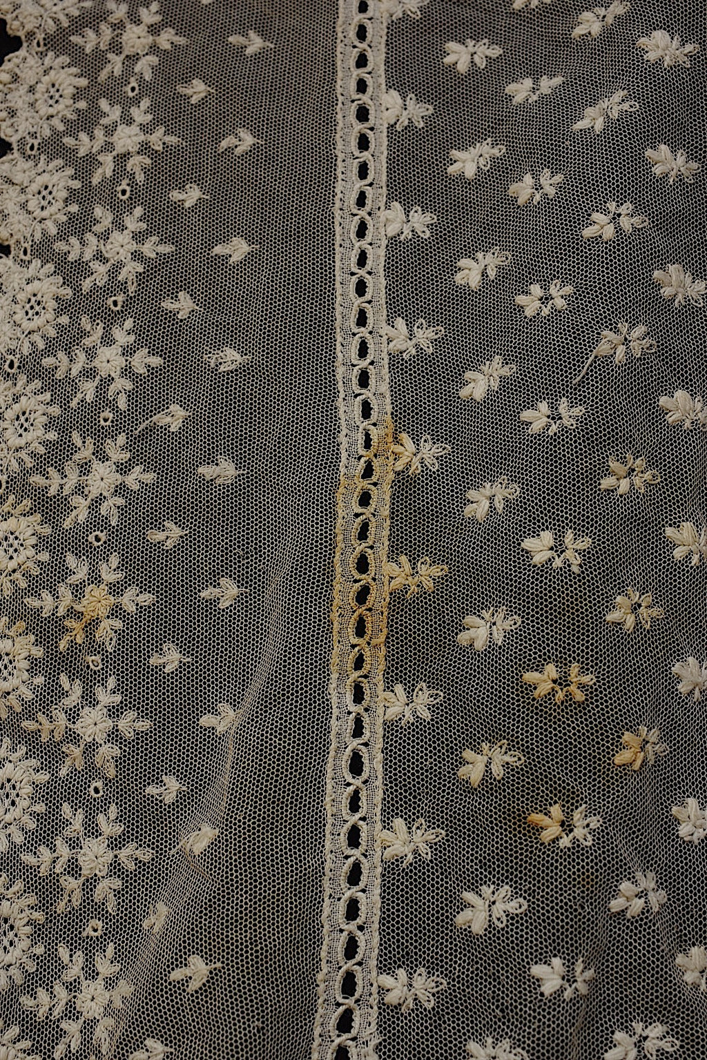 Tissu dentelle ancienne dentelle ancienne voile