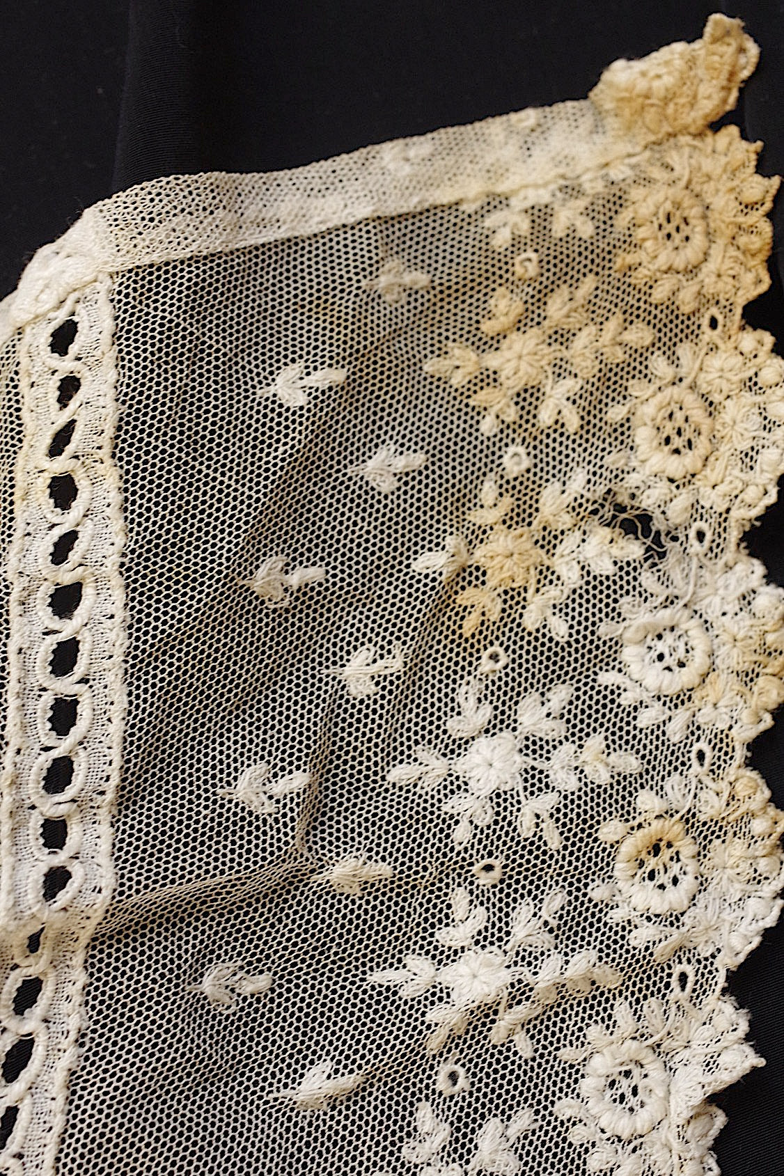 Tissu dentelle ancienne dentelle ancienne voile