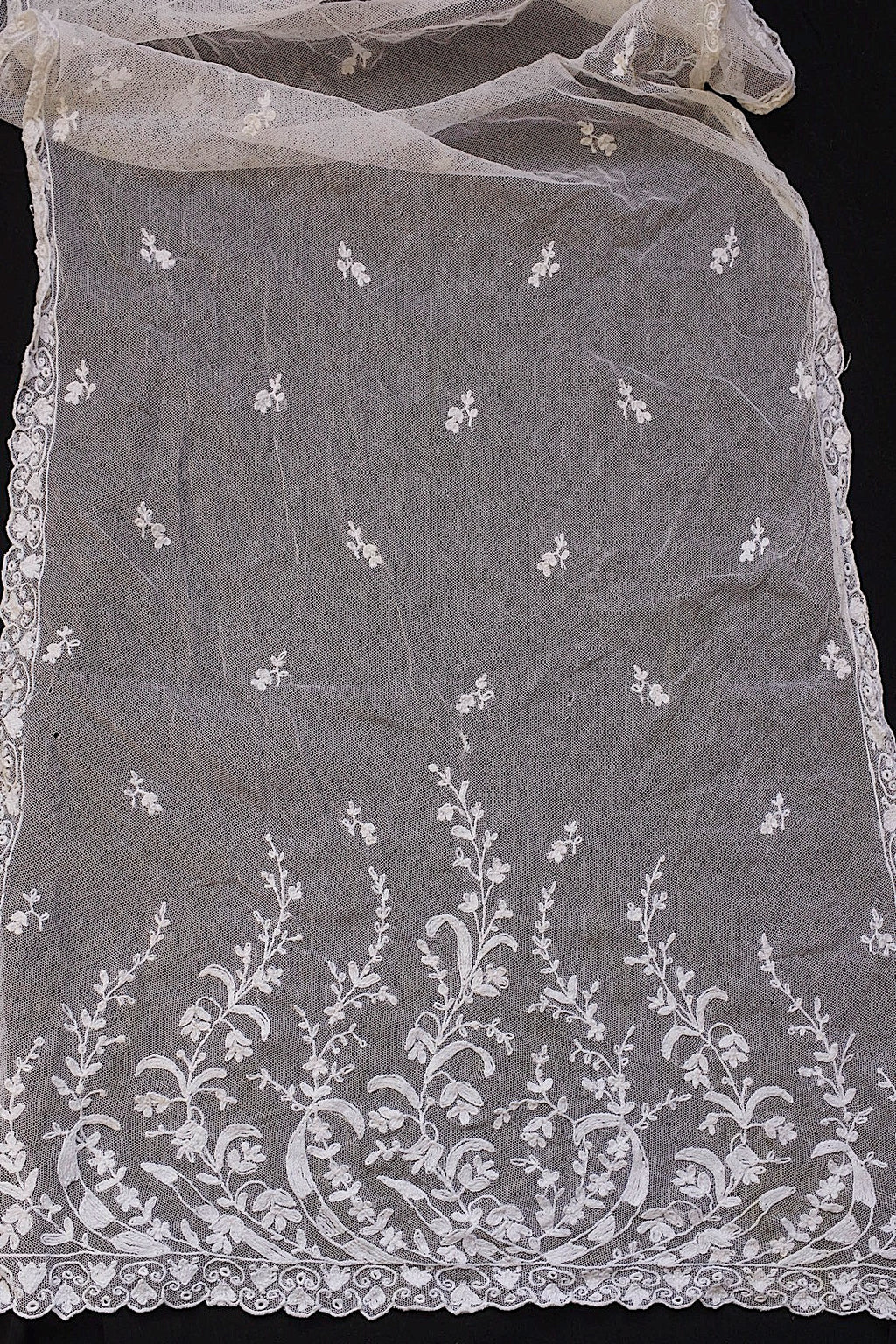Tissu dentelle ancienne dentelle ancienne voile