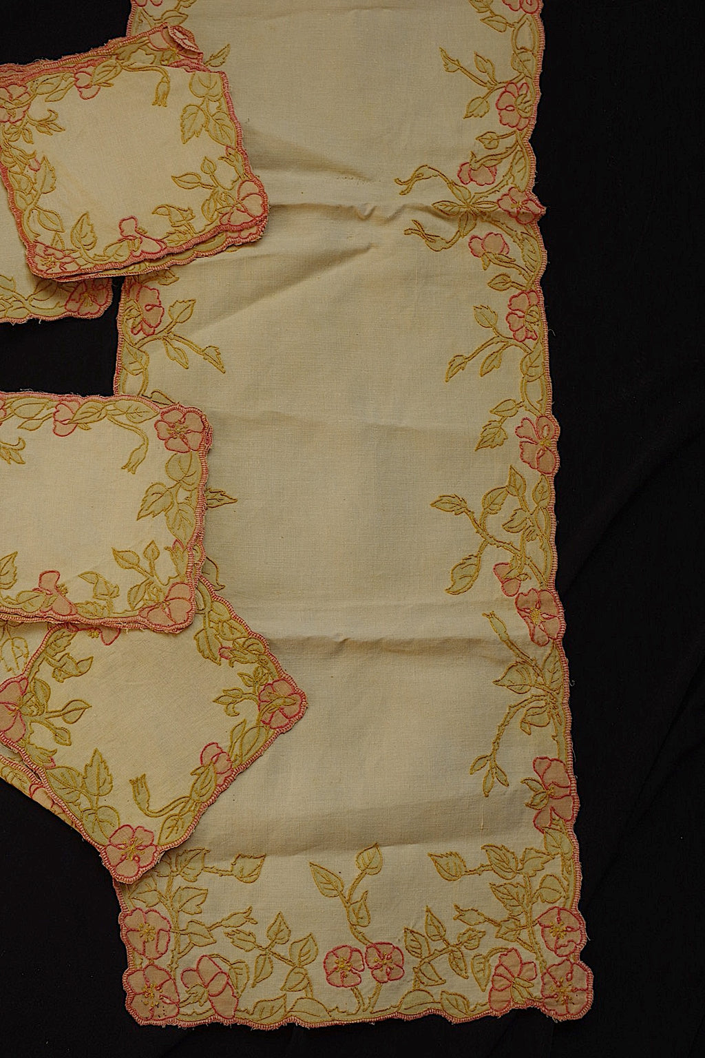 Antique dentelle dentelle ancienne nappe napperons